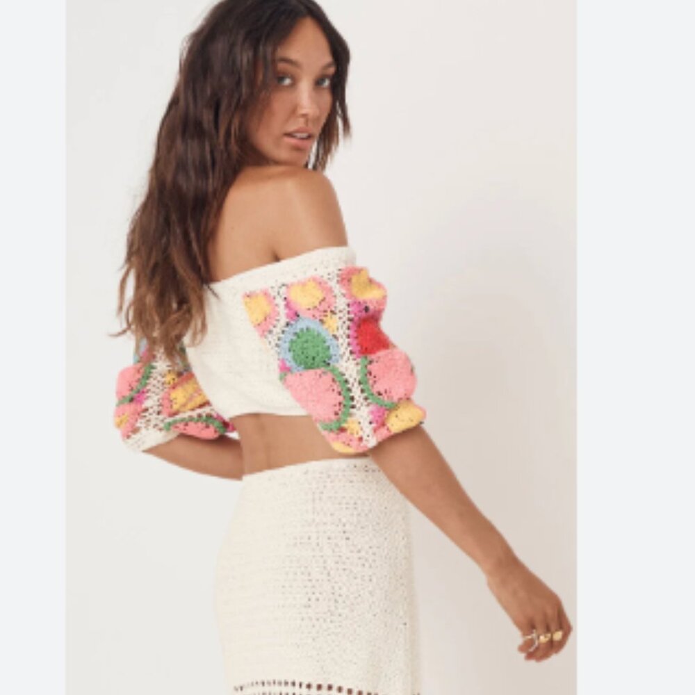Spell Let the sunshine crochet rainbow crop L - Picture 4 of 12